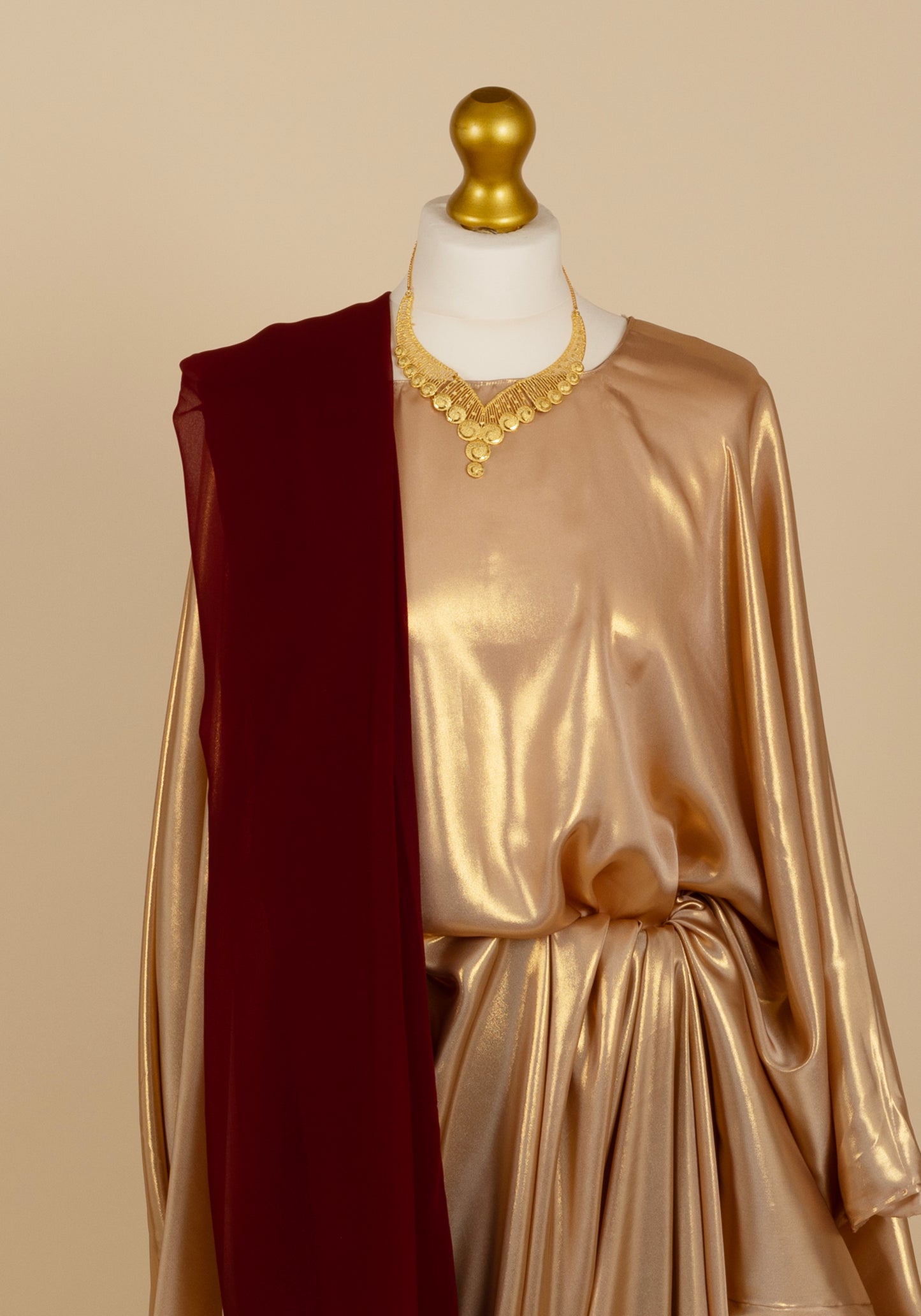 Maroon & Gold Shimmer Bridesmaid Dirac