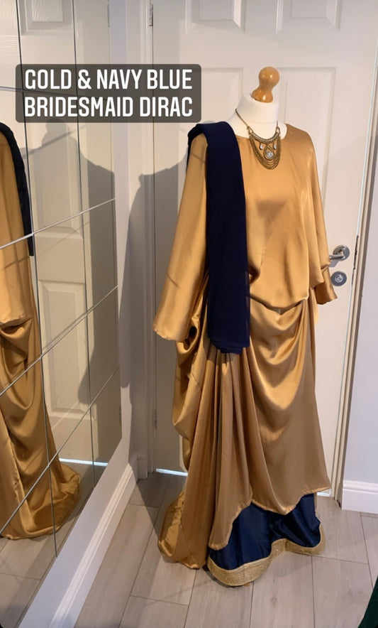 Gold & Navy Blue Bridesmaid Dirac