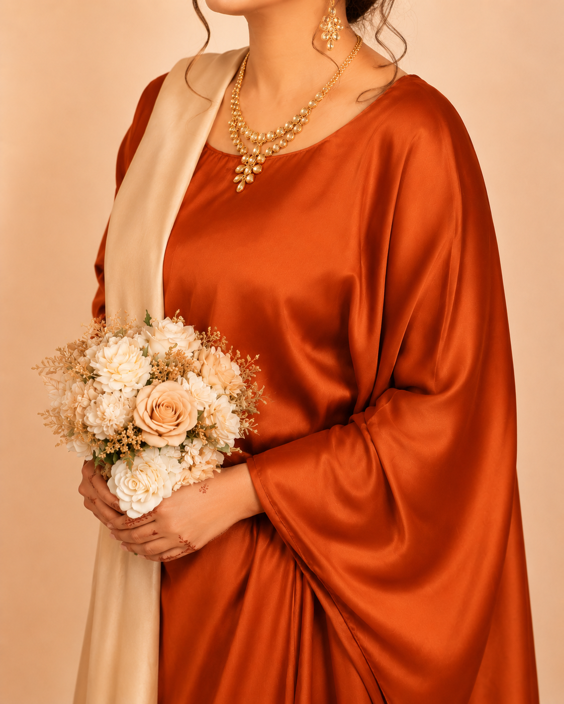 Orange & Gold Bridesmaid Dirac